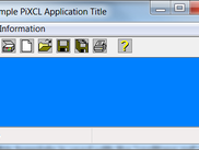 PiXCL Application Window produced by the Code Wizard