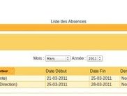 Absences List
