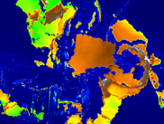 Bays, island chains, mountain acrs, coastal mountain belts...