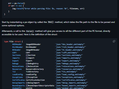 Portable Executable Parser Screenshot 1