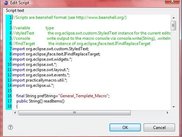 Beanshell script editor