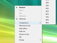 Transparency Menu