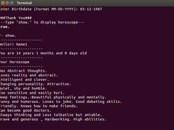 Displaying the horoscope
