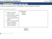 Admin screen - section management