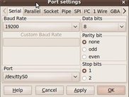 Port Settings dialog