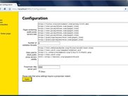 Configuration screen