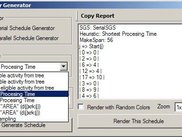 Schedule Generator applying a SGS and a priority rule