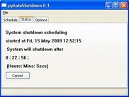 Shutdown Schedule Status