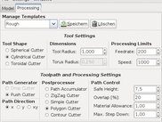 Processing settings