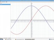 User interface of PyPlot, tracing sine and cosine graphs