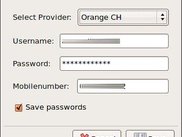 The PySms preferences dialog