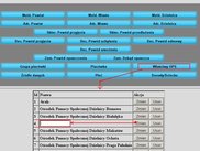 Editable options tables