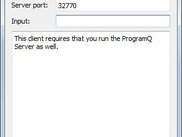 ProgramQ client interface (when activating server)