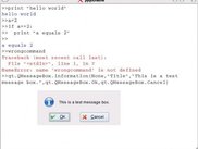 Python console in action (interacting with Qt)