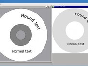 0.6 full mode label. Normal and round text. Print preview