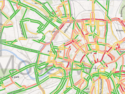 VirtualEarth map + Navitel traffic jams