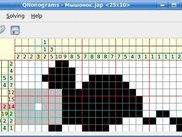 QNonograms 0.1: Partly solved puzzle (with errors)