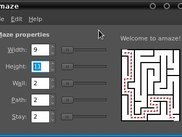 a typical small maze; running on Ubuntu