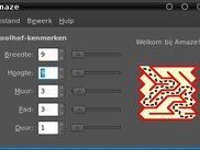small maze in triangle tile mode, custom colors