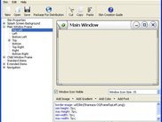 Quazaa Skin Tool under Windows XP editing main window frame.