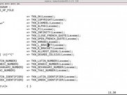 Definition of pattern-action pairs for the lexical analyser.