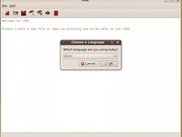 The "new file" dialog.