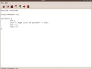 An example of code.