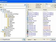 The main window, replacing spaces &amp; dashes with underscores.