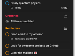 Reminders MenuBar Screenshot 1