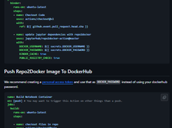 repo2docker GitHub Action Screenshot 1