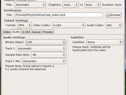 HandBrakeGTK 1.0.1 - Audio Tab