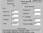 Rpowr: Calculation of power (with reliability correction).