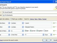 Save searches to create your own feeds