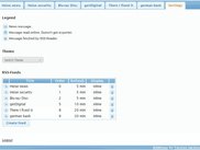 Settings-Tab with overview, themeswitcher and legend