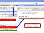 Playback logs for script with error