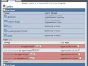 The forum tab of Scribe with a few threads 'flagged'