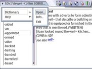 SDict Viewer 0.1.0, Maemo 1.1 - Menu