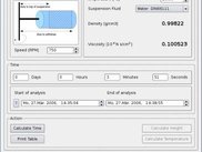 Centrifuge settling time calculation