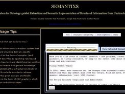 SEMANTIXS User Interface and Text Processing