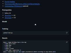 Seq2Seq Chatbot Screenshot 1