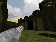Minigun outside the castle