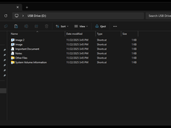 Infected USB with Shortcut Virus