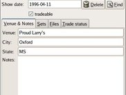 Dialog to edit a show