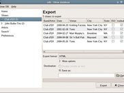 Export dialog