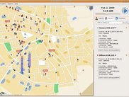 Leimen simulation, showing agent's context and Siafu's GUI