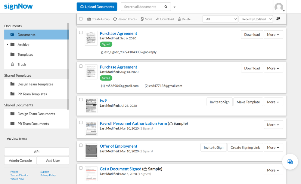 airSlate SignNow Screenshot 1
