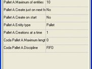 The object inspector to configure resources