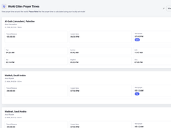 world cities prayertime