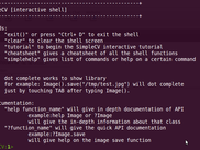The SimpleCV shell