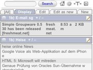 Simple Groupware - Mobile user interface